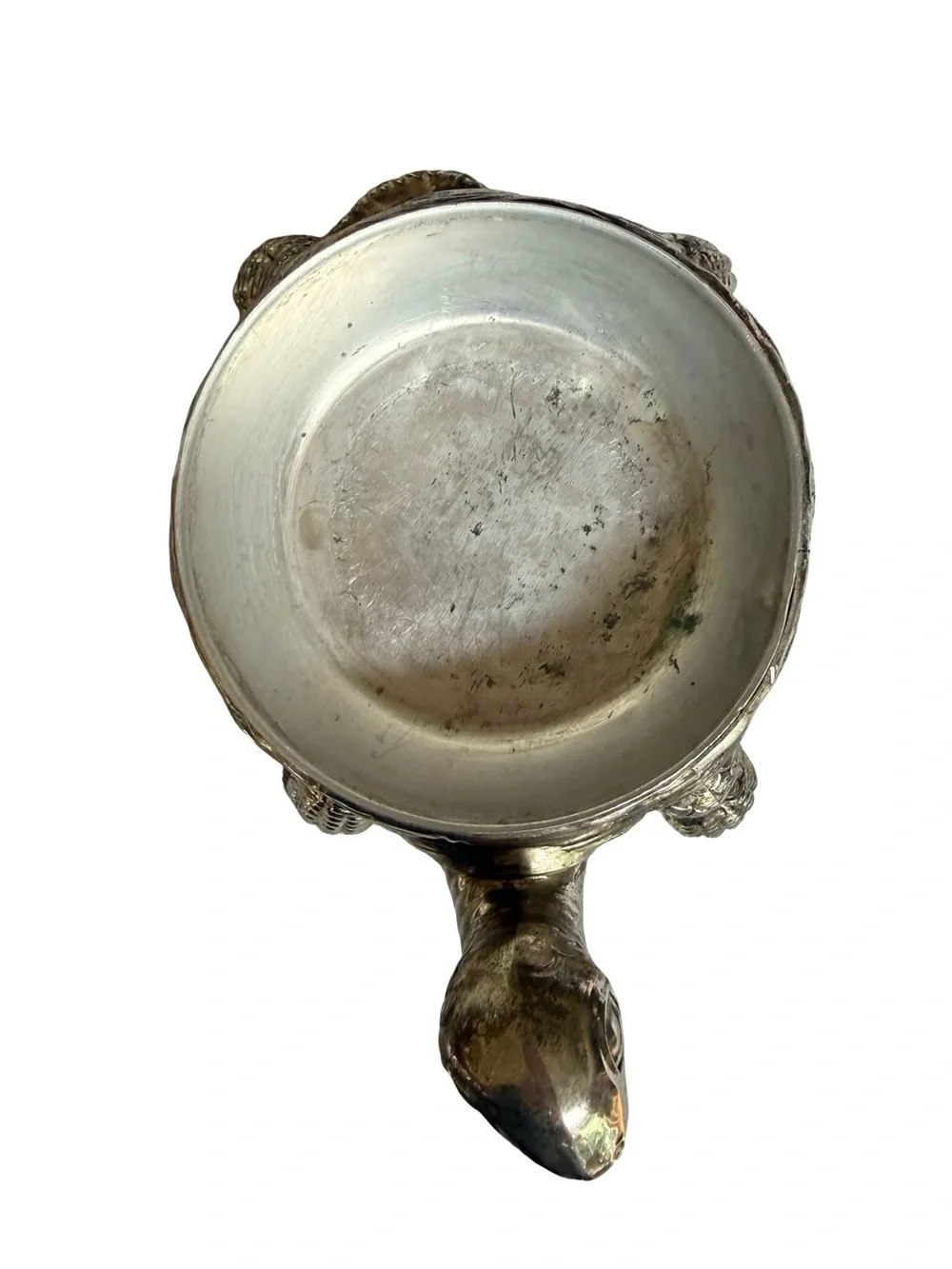 Vintage KI Silver Plate Turtle with Glass Flower Frog Insert